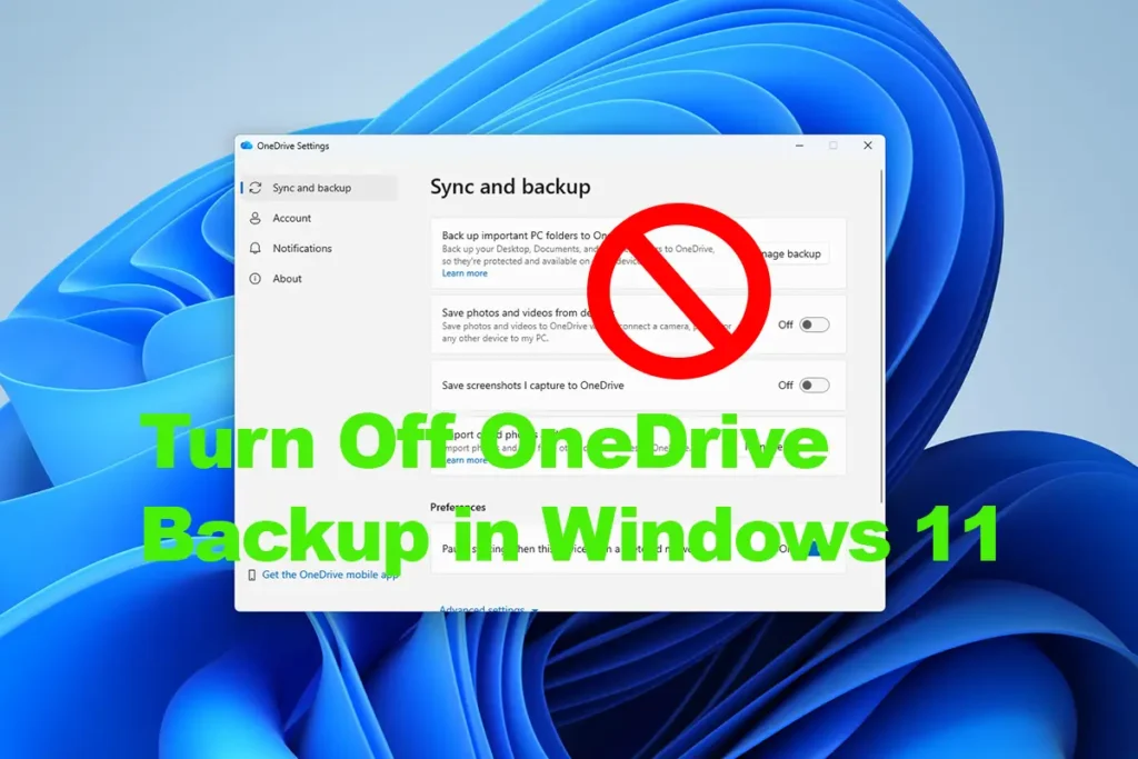 Turn Off OneDrive Backup thumbnail