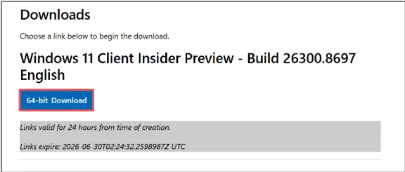 download 26h2 iso