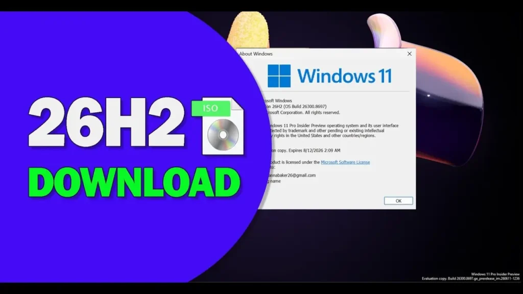 Windows 11 26h2 ISO download thumbnail