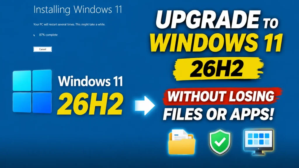 Upgrade to Windows 11 26H2 thumbnail