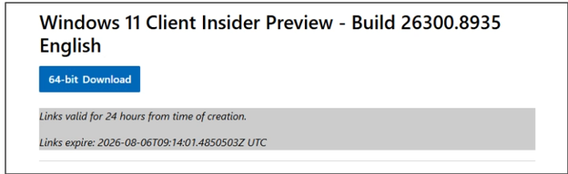 download Windows 11 26h2 preview ISO