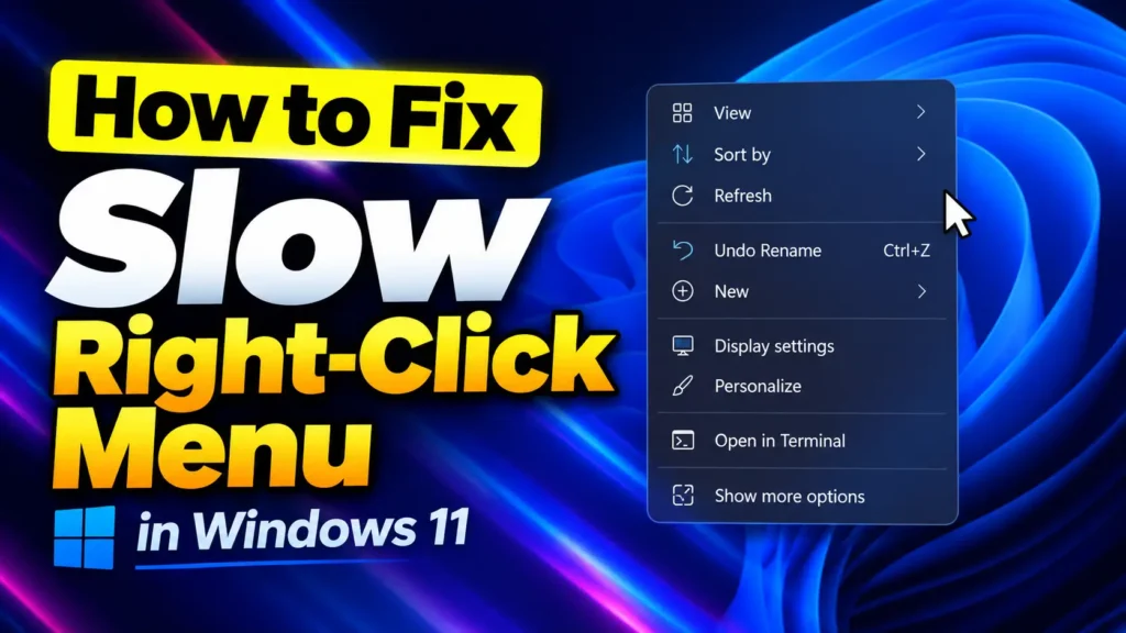 slow right-click menu in Windows 11 thumbnail